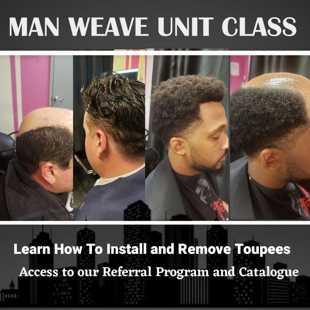 Man Weave Unit Toupee Class Learn How to Install and Remove 